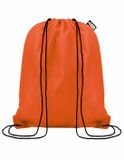 Merkloos Rugzak met trekkoorden - Rugtas - Schooltas - Gymtas rijgkoord - 36 x 40 cm - Oranje