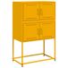 vidaXL Dressoir - 68,5x38,5x107 cm - Staal - Mosterdgeel