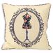 Paoletti Victoria Mannequin Applique kussensloop van 100% katoen, marineblauw, 45 x 45 cm