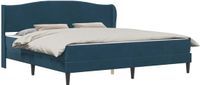 vidaXL Bedframe met hoofdeinde Blauw 180 x 200 cm Fluweel