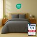 Komfortec Premium Dekbedovertrek 200x200 cm + 2x Kussensloop 40x80 cm - Geborsteld 100% Polyester Microvezel - Grijs