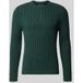 Superdry Herren Baumwolle Zopfmuster Rundhals Pullover XXXL Quad Grün