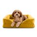 Lumaland Orthopedisch hondenbed voor binnen en buiten, ergonomische hondensofa, 70 x 60 cm, ideaal voor kleine honden, vloer antislip, vulling en overtrek wasbaar, waterdicht
