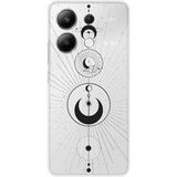 Xiaomi Siliconen hoesje compatibel met Xiaomi Redmi Note 13 4G Moon Circles