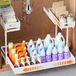 Organisateur de vaisselle de cuisine extensible en métal blanc
