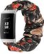 Strap-it Activity tracker bandje - Scrunchie nylon bandje - geschikt voor Fitbit Charge 3 / Fitbit Charge 4 - bloemenprint