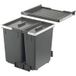 Häfele Collecteur de déchets double CYCLE avec tablette coulissante, largeur de corps 500 mm - 1 x 26l + 1 x 14l