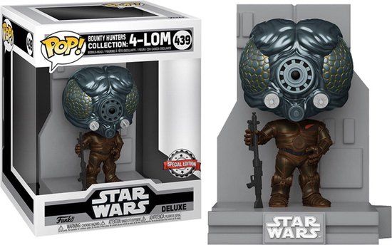 Funko Pop! Deluxe: Star Wars Bounty Hunters Collection – 4-LOM Exclusive Action Figure