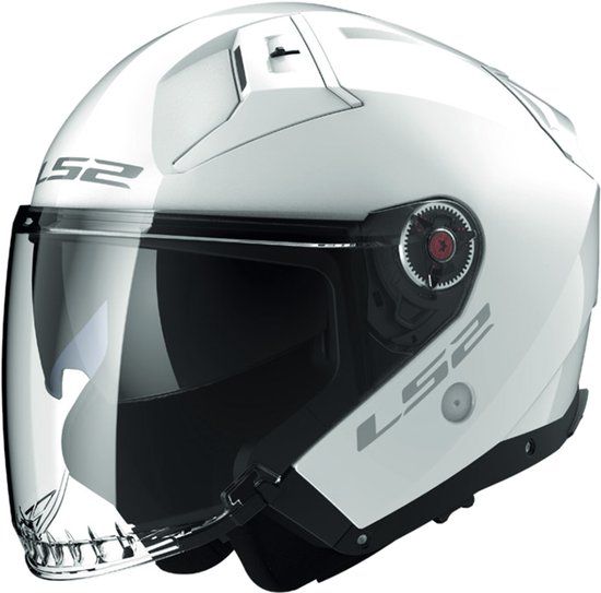 LS2 OF603 Infinity II Solid Gloss Wit Jethelm - Helm