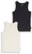 Tom Tailor - Basic geribde top in een set van 2 - Maat 176 - Wool White