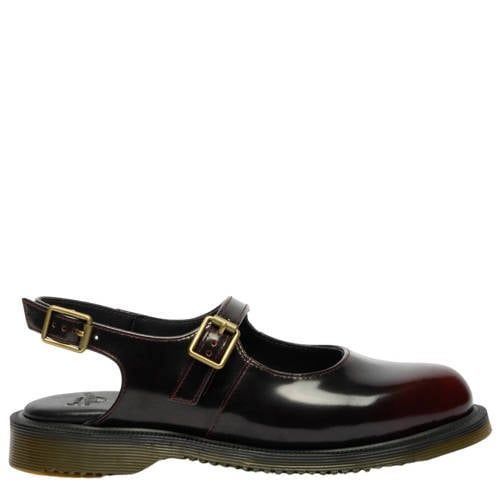Dr. Martens Madaline Cherry Red Arcadia lak slingback loafers