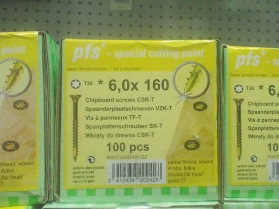 pgb-Europe PGB Spaanderplaatschroef VZK-T 6,0x160mm (100 stuks)