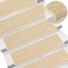 vidaXL Tapis d'escalier 15 pcs 65x21x4 cm beige clair avec bord rectangulaire