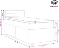 vidaXL Boxspringbed met matras met hoofdeinde Zwart 90 x 200 cm Stof