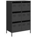 vidaXL Hoge kast, zwart, 68x39x101,5 cm, staal