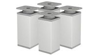 Alusfera Meubelpoten - in hoogte verstelbaar - 4 stuks - 40x40mm - 150mm - Zilver