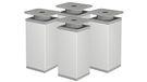 Alusfera Meubelpoten - in hoogte verstelbaar - 4 stuks - 40x40mm - 150mm - Zilver