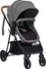 Poussette 2-en-1 acier gris clair et noir