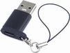 PremiumCord Adapter USB 3.0 A male - USB-C Female, zwart, met ketting