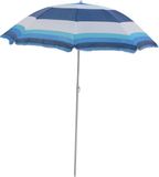 Floraland Master Grill&Party tuinparasol, 180 cm diameter, witblauw en marine strepen