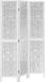 vidaXL - Kamerscherm - met - 3 - panelen - massief - paulowniahout - wit