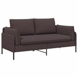 vidaXL 2-Zits Sofa Donkerbruin Stof 188 x 81 x 89 cm