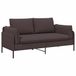 vidaXL Canapé 2 places Marron foncé Tissu 188 x 81 x 89 cm