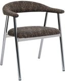 DÉJA Living Eetkamerstoel Sorø - Donkerbruin/Chrome - Set van 2