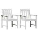 vidaXL Eetkamerstoelen, 2 stuks, wit, HDPE