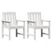 vidaXL Eetkamerstoelen, 2 stuks, wit, HDPE