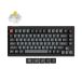 Keychron V1 8K 75% bekabeld mechanisch toetsenbord, programmeerbaar via QMK/VIA, hot-swappable Super Banana-schakelaars, 8000 Hz bemonsteringssnelheid, RGB-led voor Mac, Windows en Linux