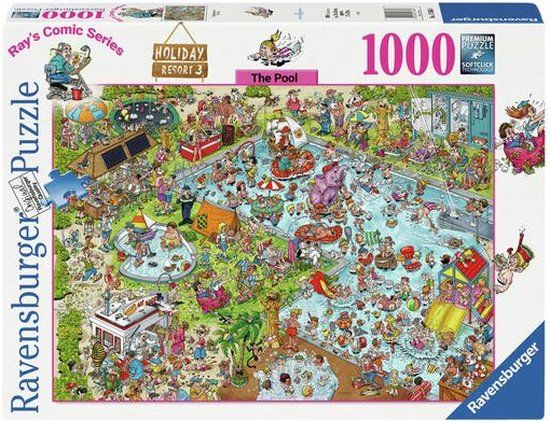 Ravensburger Holiday Resort 3: The Pool - 1000 Piece Jigsaw Puzzle - 14+ Years