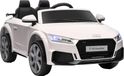 Voiture électrique pour enfants - Voiture à pousser - Télécommande - Lumière et son - 4 roues - Cadre en métal - Convient aux enfants de 3 à 6 ans - Blanc