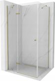 Mexen Roma porte battante cabine de douche 100 x 80 cm, transparent, or