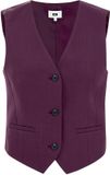 WE Fashion Dames Slim fit gilet Aubergine Maat 38