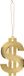 Boland - Ketting Big dollar - Volwassenen - Unisex - Goud