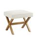 Amazon-merk - Klinknagel Mid-Century moderne X kruk Ottomaanse stoel, 20 inch W, ivoor