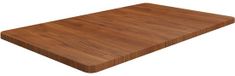 vidaXL Wastafelblad - 100x60x2,5cm - behandeld - massief - hout - donkerbruin