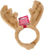 Gerimport Kerst diadeem/haarband - rendier gewei - bruin - nep bont - voor kinderen