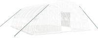 vidaXL Tuinkas met stalen frame, wit, 48 m², 8x6x2,85 meter