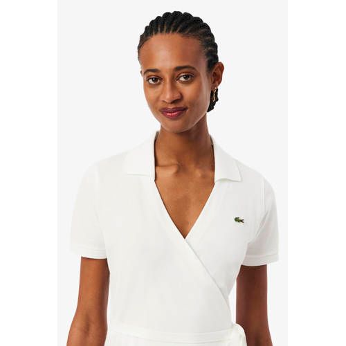 Lacoste wikkel-/overslagjurk ecru