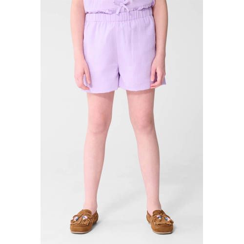 Shoeby regular casual short lila met textuur