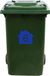 MC Living KadoExpress Kliko Sticker / Vuilnisbak Sticker - Nummer 6 - 22 x 17,5 - Blauw