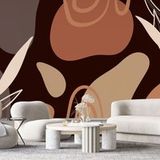 Papier peint panoramique feuilles design - 260 cm x 110 cm