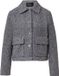 s.Oliver Indoor-Jacke Vrouwen Grijs Polyester Visgraat Regular Fit Lange Mouw Knopen Klassieke kraag Klepzakken Casual Herfst/Winter 2025