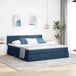 Maison Exclusive - Lit de rangement avec matelas, bleu, 160 x 200 cm, velours