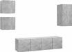 vidaXL Ensemble de meubles TV 5 pièces bois de particules gris béton