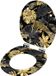 Duroplast Toilet Seat with Quick-Release Mechanism - Gold/Black