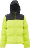 myMo ATHLSR myMo Gewatteerd jack met capuchon, lange mouw, ritszakken, Zure Limoen Zwart, Maat M