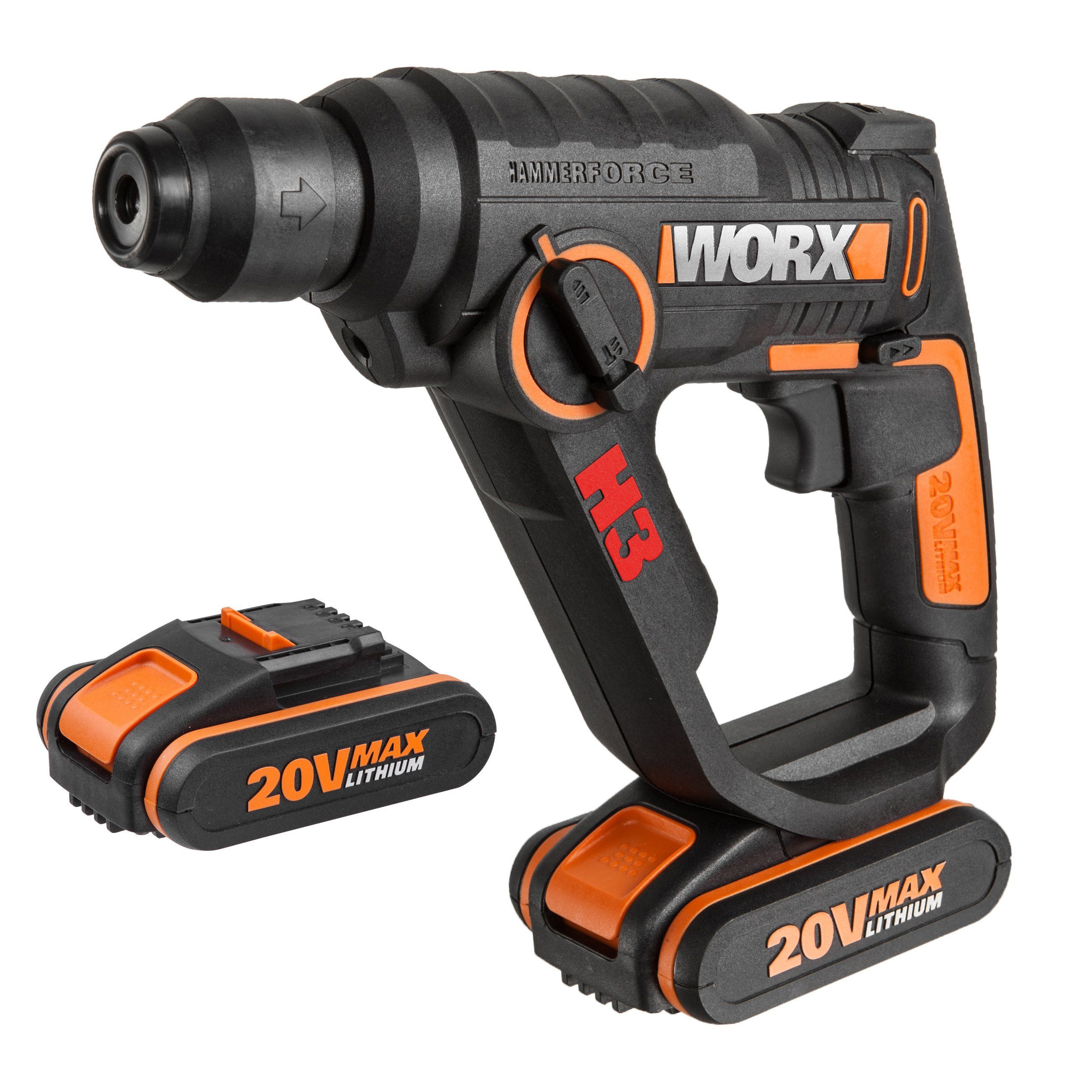 Worx WX390.1 - Boorhamer - 20V - 2Ah - SDS-plus - Incl. koffer